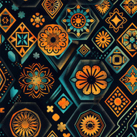 GEOMETRIC WZ. 3- Potahový velur