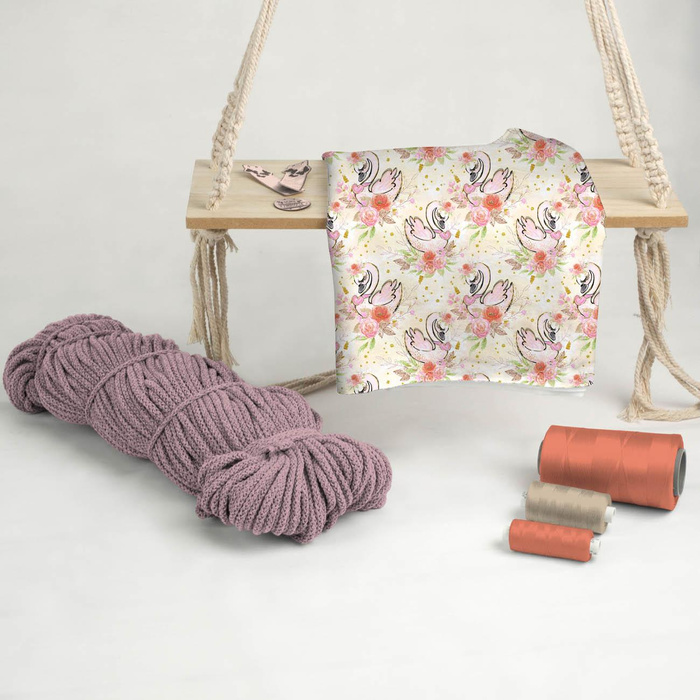 SWANS - Cotton woven fabric