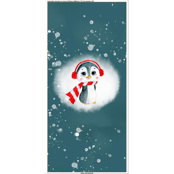 KISSEN 45x45 - WINTERPINGUIN ALBI - Baumwoll Webware - Nähset