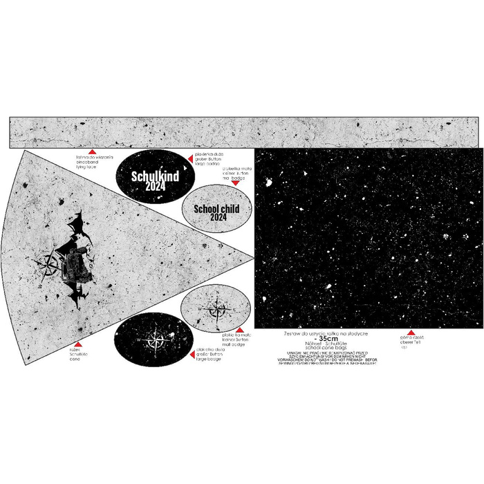 First Grade Candy Cone - JEEP / CONCRETE - sewing set