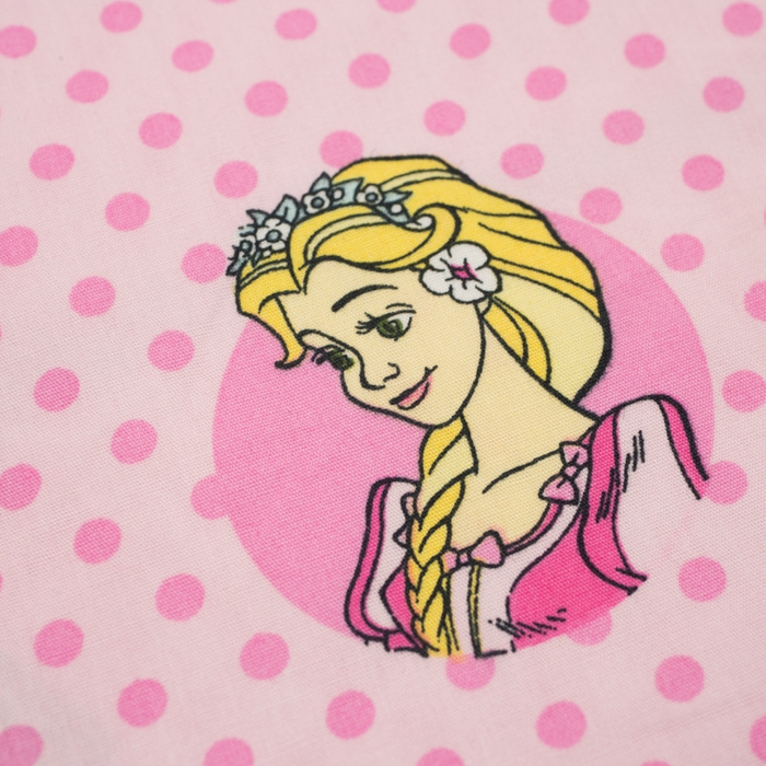 ASCHENPUTTEL TUPFEN / blass rosa - Baumwoll Webware