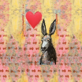 DONKEY PORTRAIT - Paneel (60cm x 50cm) Wasserabweisende Webware