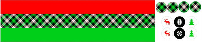 CHRISTMAS WREATH - ALPINE FLOWER WHITE / black - sewing set