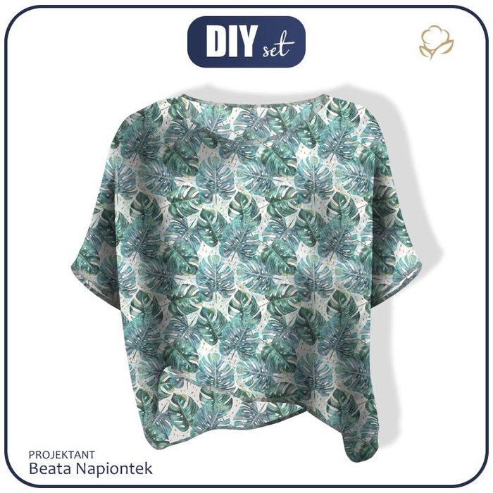 LEHKÁ HALENKA OVERSIZE "ELENA" - MONSTERA vz. 4 - Sada šití