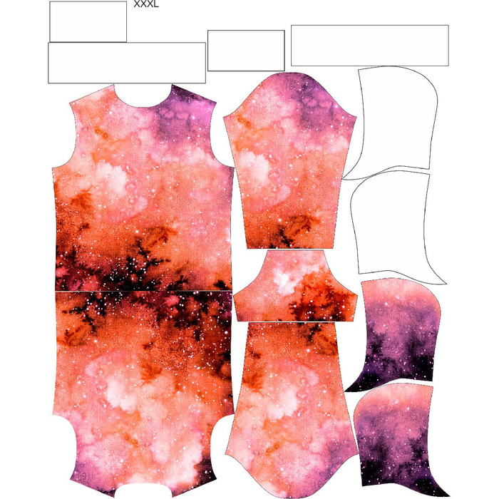 MEN’S HOODIE (COLORADO) - GALACTIC JOURNEY pat. 2 - sewing set L