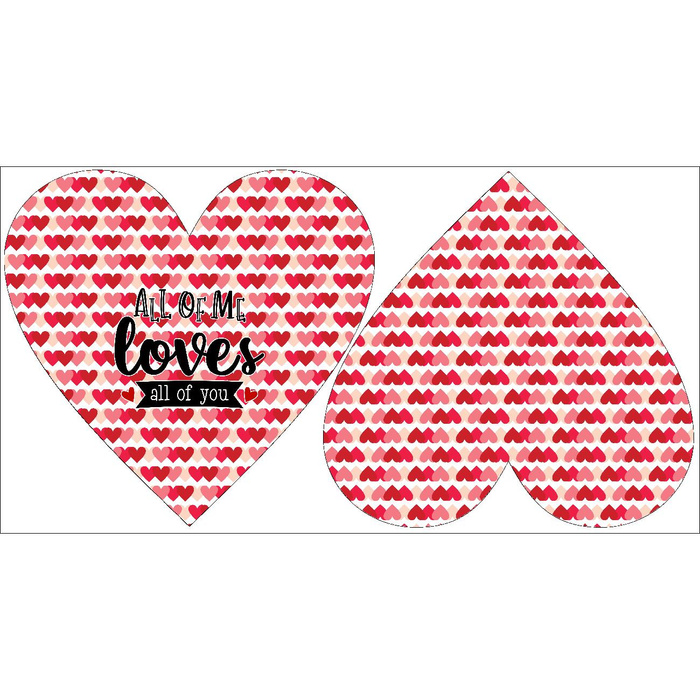 PODUSZKA DEKORACYJNA SERCE - ALL OF ME LOVES ALL OF YOU (BE MY VALENTINE)