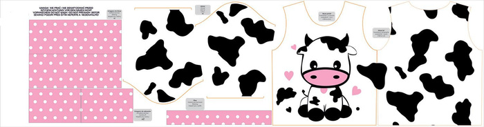 CHILDREN'S (NOE) SWEATSHIRT - COW ADELE - looped knit fabric (110/116)