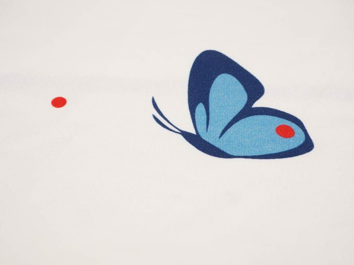 FLORAL PANEL (XL) / niebiesko-czerwone - panel single jersey TE210