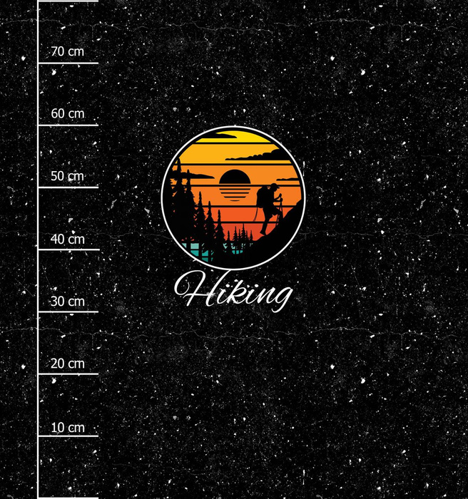 HIKING / schwarz - Paneel (75cm x 80cm)