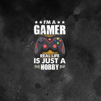 GAMER / czarny - PANEL (75cm x 80cm) tkanina wodoodporna