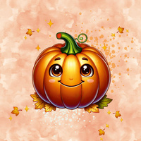 Pumpkin cute halloween wz.9 - panel (60cm x 50cm) Panama 220g
