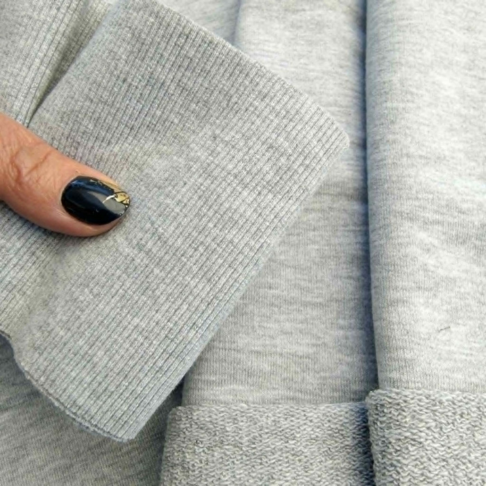 Heavy Elastic Rib Knit 500g - GREY MELANGE