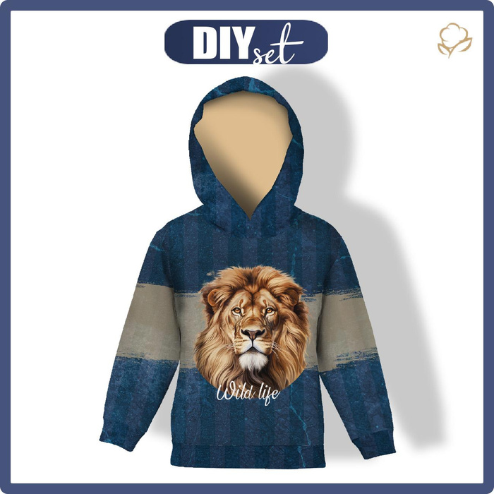 KINDER HOODIE (ALEX) - LION  - Sommersweat (122/128)