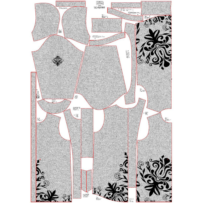 WOMEN'S PARKA (ANNA) - DAMASCO CONTOUR / grey - softshell XL