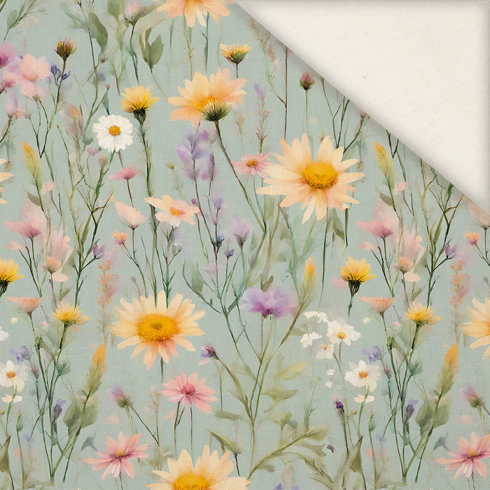 FLOWERS MEADOW WZ. 6 - Linen 100%