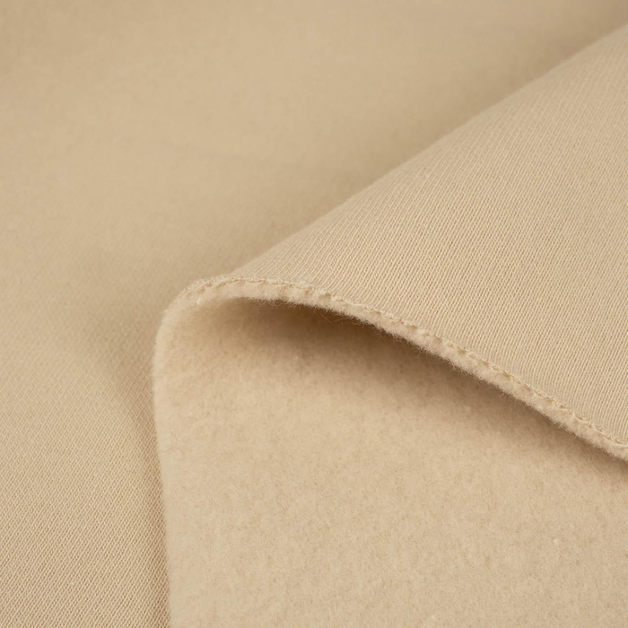 D-115 BEIGE - thick brushed sweatshirt D300