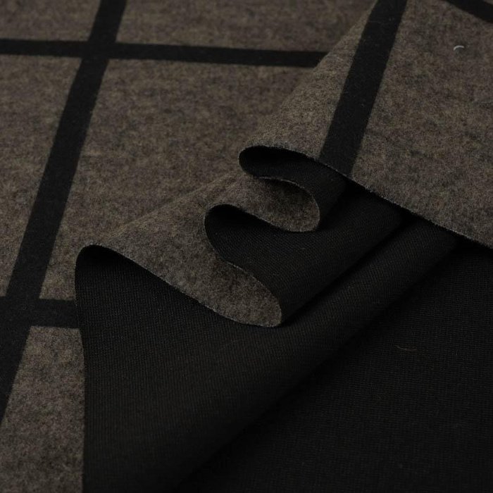 FLAMINGI W LIŚCIACH - dzianina punto