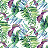 MINI LEAVES AND INSECTS PAT. 2 (TROPICAL NATURE) / white - Woven Fabric for tablecloths