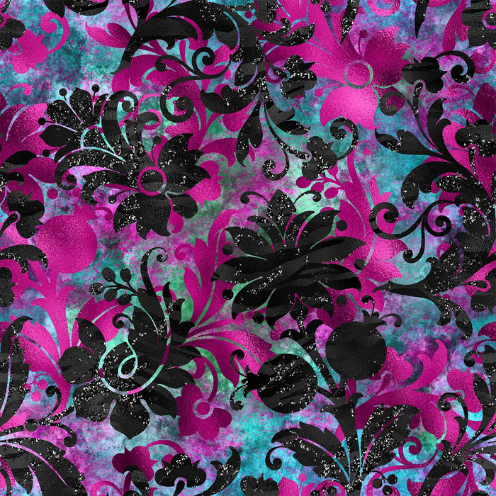 FLORAL MS. 9 - schnelltrocknende Webware