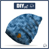 "Beanie" cap - PIXELS pat. 2 / blue 48-50