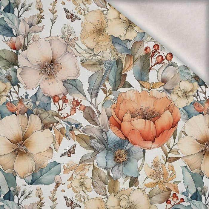 PASTEL FLOWERS WZ.15 - lehký, česaný úplet