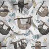 SLOTHS / butterflies (SLOTHS) / white - Cotton muslin