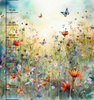 MAGIC MEADOW PAT. 1 - panel (75cm x 80cm) Waterproof woven fabric