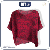 LEICHTE OVERSIZE BLUSE "ELENA" - ROSEN - Nähset