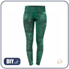SPORTS LEGGINGS - CAMOUFLAGE pat. 2 / bottled green - XL