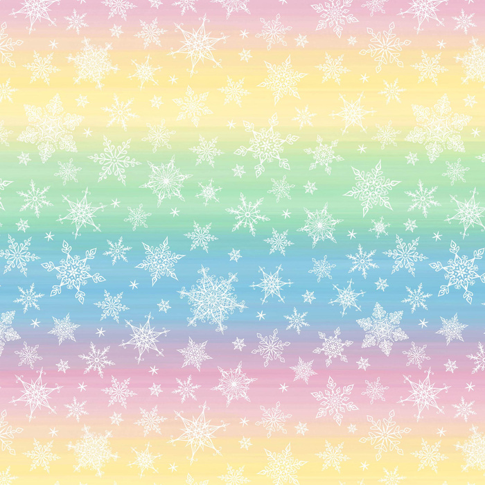 SCHNEEFLOCKEN MST. 2 / REGENBOGEN STREIFEN XL Ms. 2 