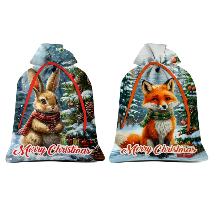 Dárkové pytlíky - CHRISTMAS ANIMALS 2 - Sada šití- VELKÝ