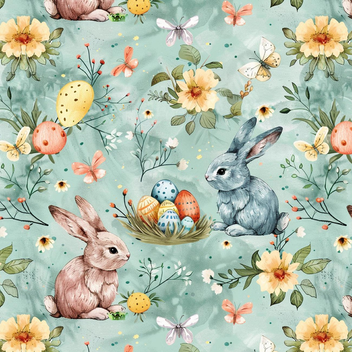 HAPPY EASTER WZ.7 - Leinen 100%