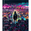 NEON GALAXY WZ.6 - panel (60cm x 50cm) - Welur tapicerski