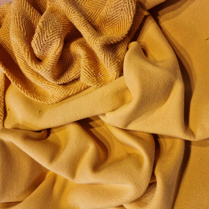 Reversible herringbone French terry - MANGO MOJITO (YELLOW) (P290j)