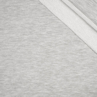 D-20 MELANGE LIGHT GRAY - thick looped knit 290g