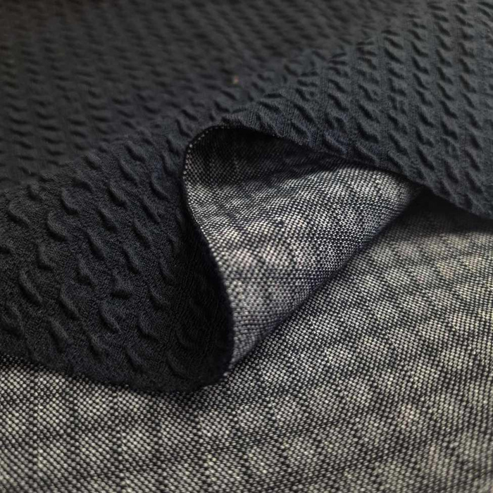3D-Strickwaren – Baumwoll-Jacquard/ D-16 SCHWARZ