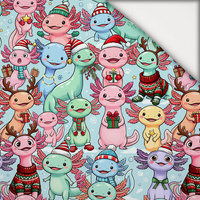 CHRISTMAS AXOLOTL - leichte Maschenware angeraut