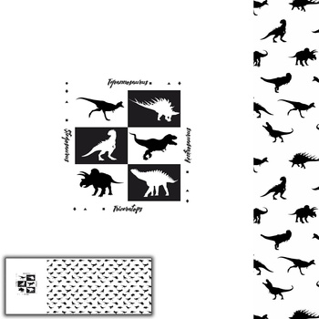 DINO ČERNÉ - PANORAMICKÝ PANEL (60 x 155cm)