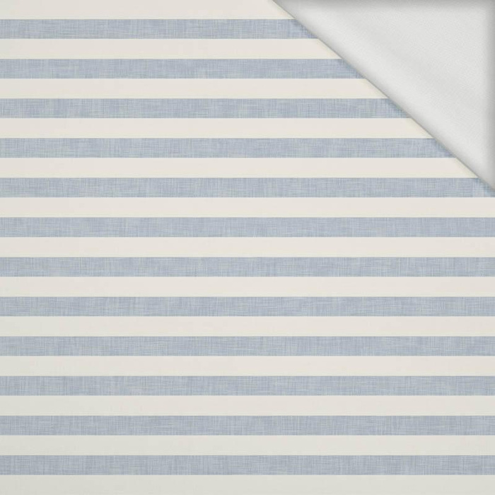 STREIFEN 1x1 - acid ecru / acid blau - Baumwoll Webware