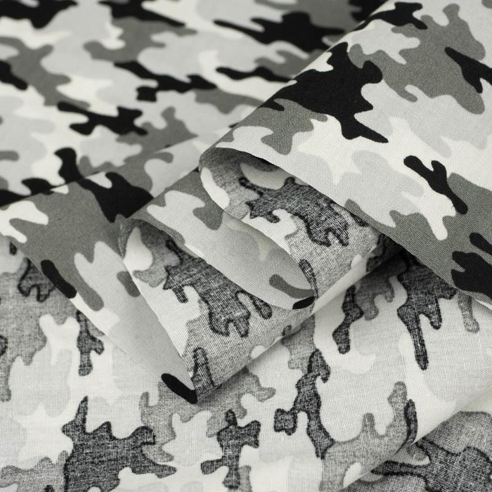 MINI MORO / szary - POPELINA 100% bawełna