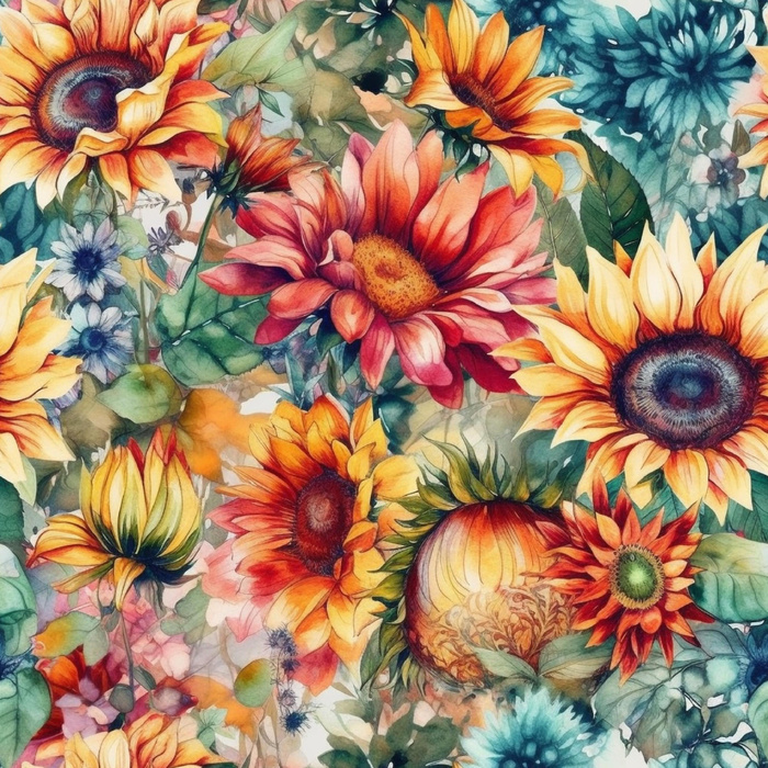FLOWERS WZ.38 - Baumwoll Webware