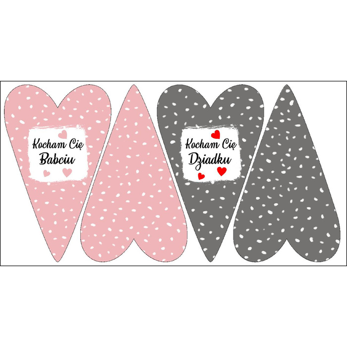 DEKORATIVNÍ SRDÍČKA - BÍLÉ STOPY PL