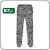 CHILDREN'S JOGGERS (LYON) - PIXELS pat. 2 / grey - looped knit fabric