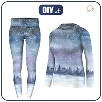 THERMO DAMEN SET (JANE) - WINTERLANDSCHAFT M.2 (GEMALTER WALD) - Nähset XL