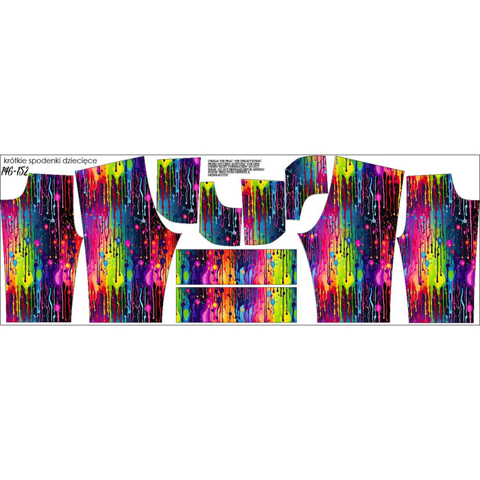 KID`S SHORTS (RIO) - STREET GRAFFITI WZ.6 - looped knit fabric (146/152)
