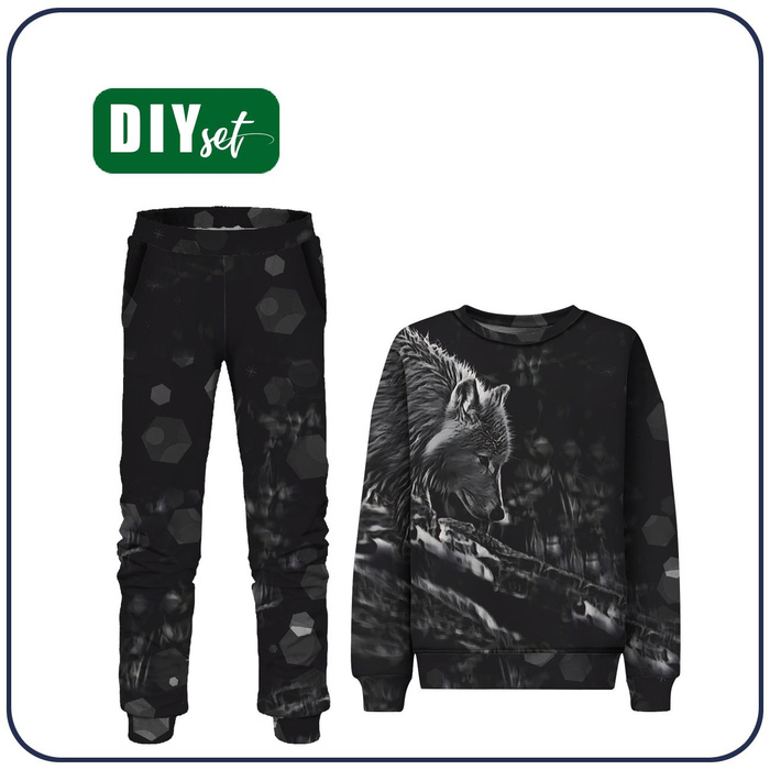 Children's tracksuit (MILAN) - ARCTIC WOLF - sewing set