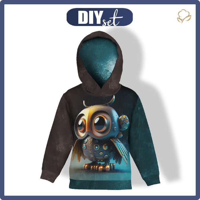 DĚTSKÁ MIKINA S KAPUCÍ (ALEX) - OWL wz.2 - Sada šití 134/140