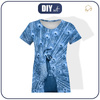 T-SHIRT DAMSKI - PAW (CLASSIC BLUE) - single jersey M
