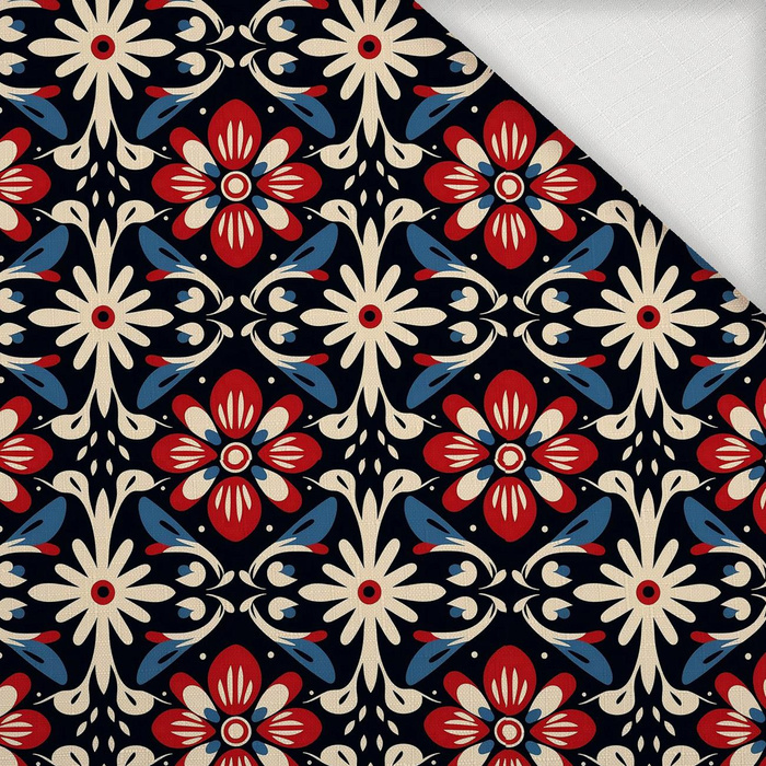 Folk Art wz.1 - Woven Fabric for tablecloths