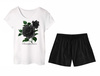 PAJAMAS-T-SHIRT - BLACK ROSES - XXXL